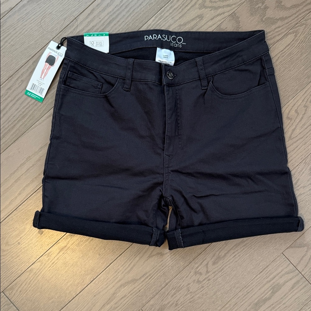 Size 12 Parasuco Women's Charcoal Jean Shorts